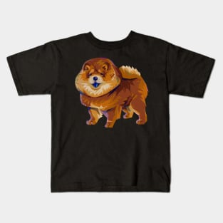 Cute Modern Chow Chow Dog Doggo Puppy Kids T-Shirt